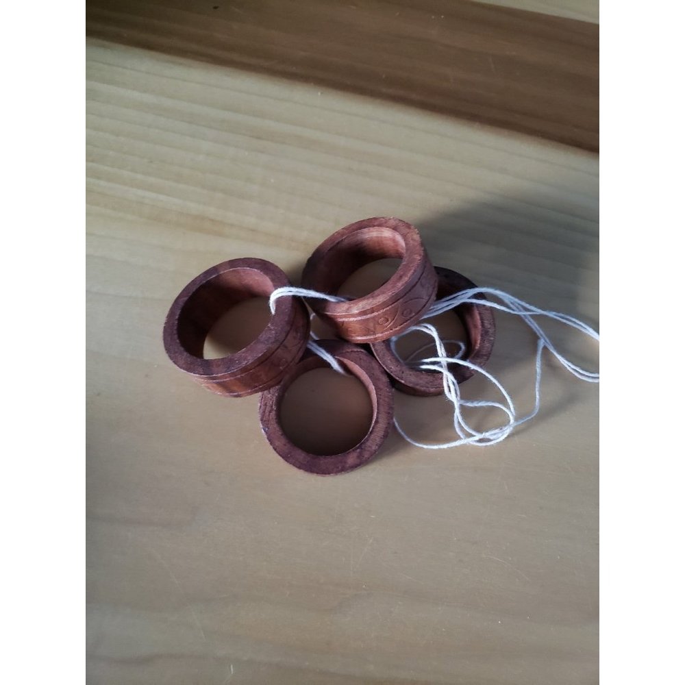 70s Wooden Napkin Rings
